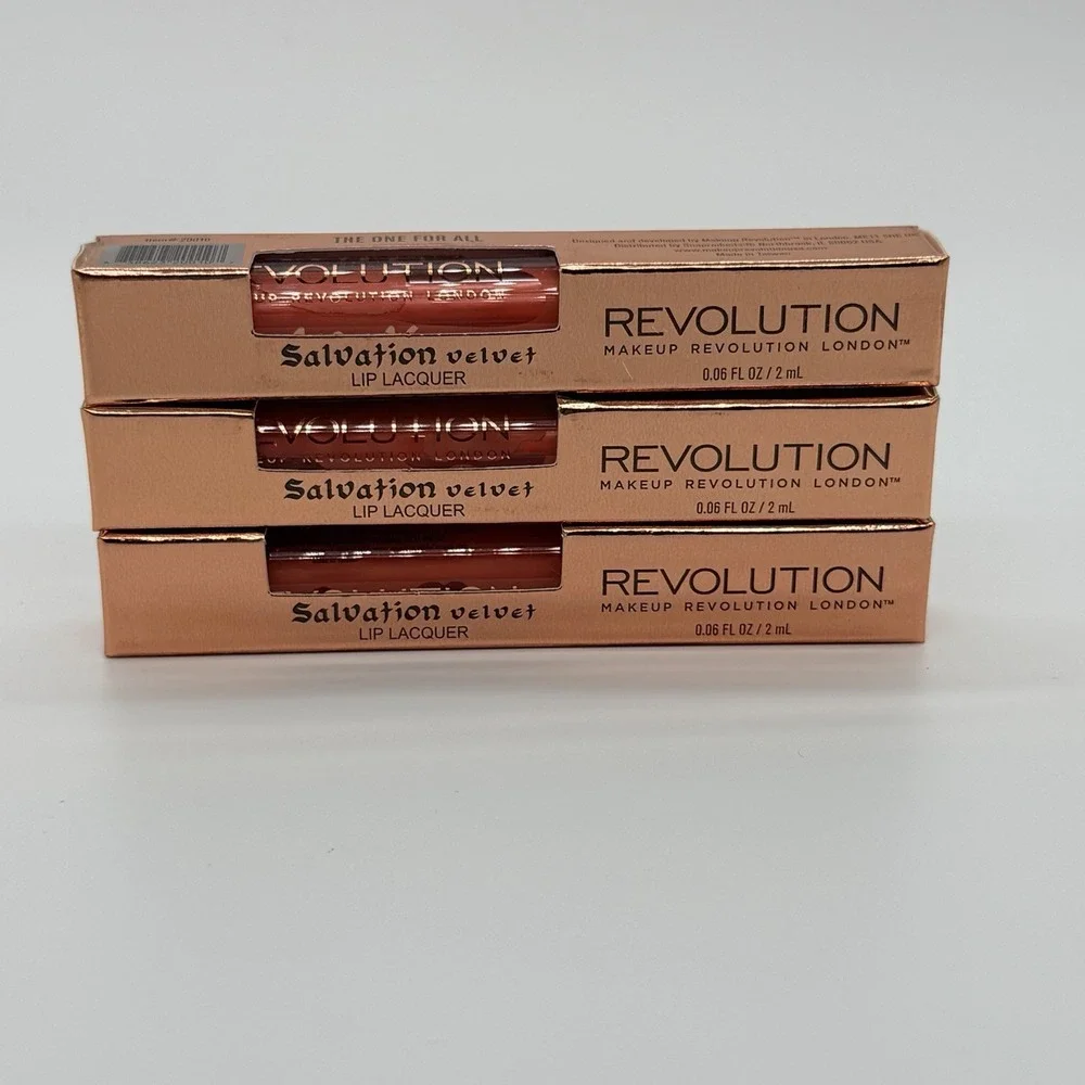 Makeup Revolution London Salvation Velvet Lip Lacquer Attract - Bulk 3 PACK